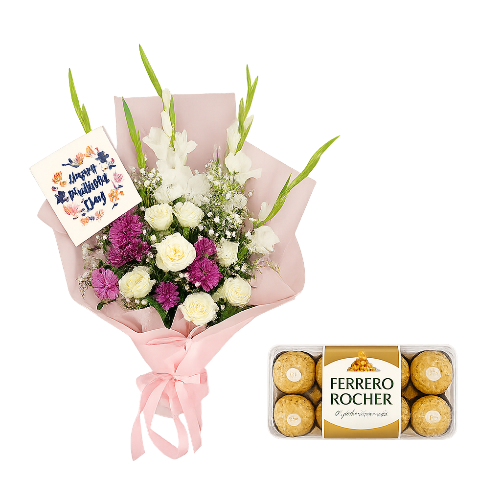 Graceful Blooms & Chocolates Combo